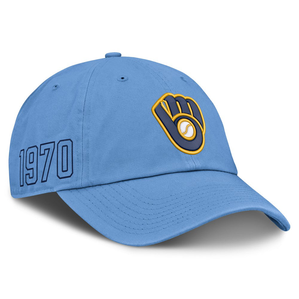 Milwaukee Brewers Nike Cooperstown Club Adjustable Hat - Light Blue - Nike Sale