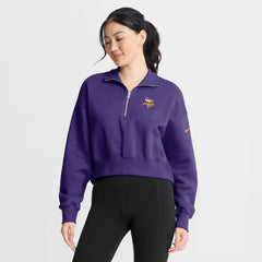 Nike Minnesota Vikings Women's Phoenix Fleece Quarter-Zip Sweatshirt Purple