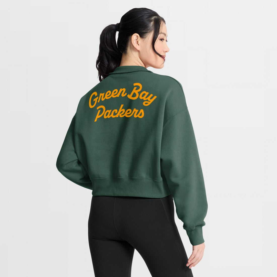 Nike Green Bay Packers Women's Phoenix Fleece Quarter-Zip Sweatshirt Green