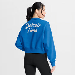 Nike Detroit Lions Women's Phoenix Fleece Quarter-Zip Sweatshirt Blue