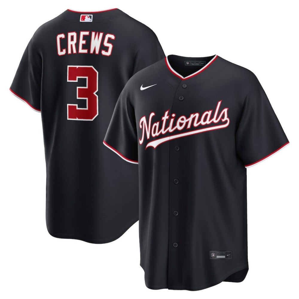 Dylan Crews Washington Nationals Nike Alternate Replica Jersey - Navy - Nike Lifestyle