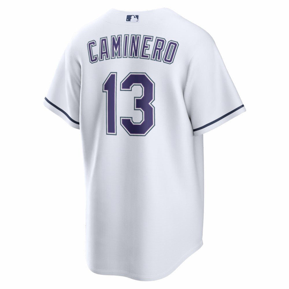 Junior Caminero Tampa Bay Rays Nike Alternate 2 Replica Jersey - White - Nike Sale