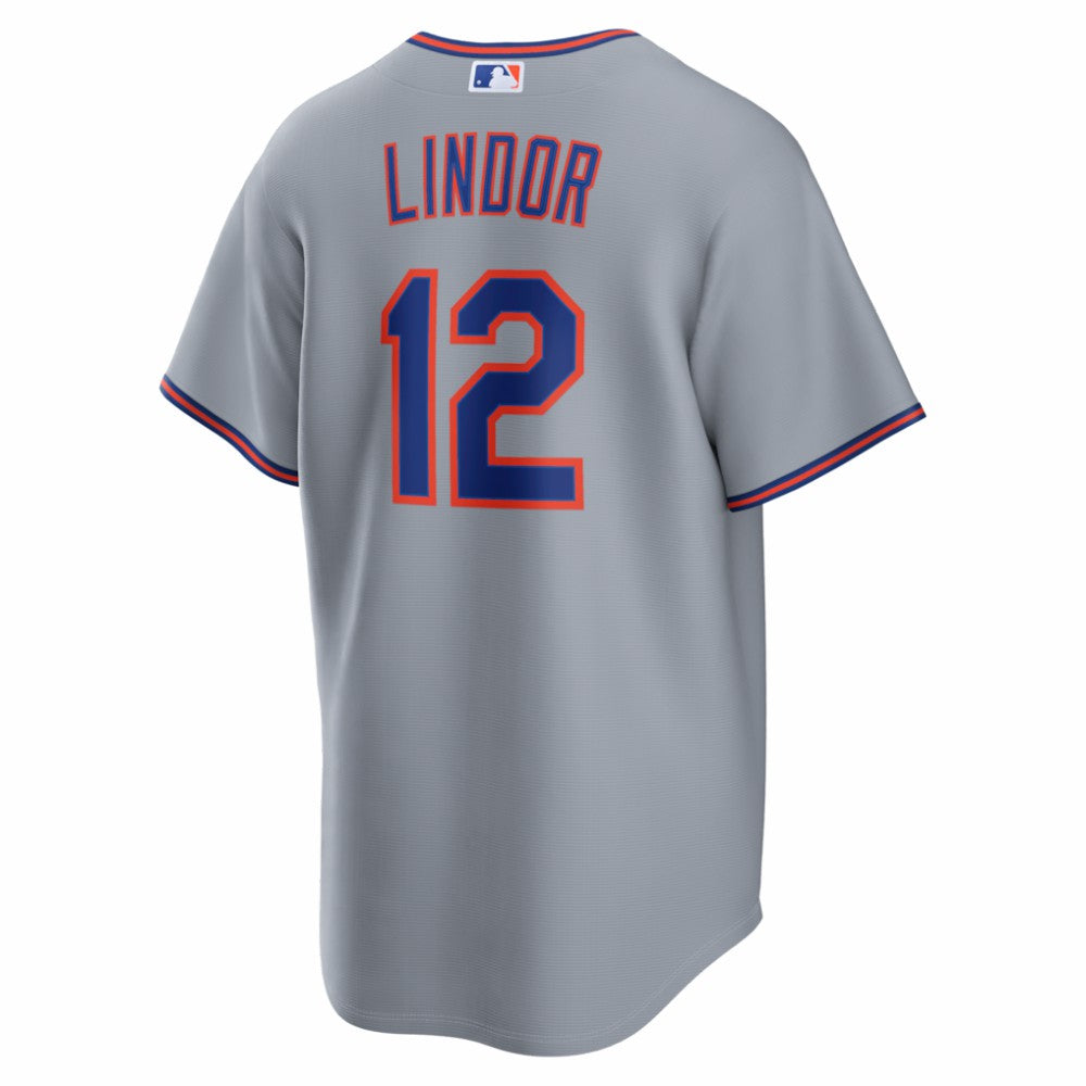 Francisco Lindor New York Mets Nike Road Replica Jersey - Gray - Nike Online