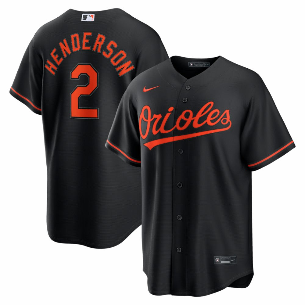 Gunnar Henderson Baltimore Orioles Nike Alternate Replica Jersey - Black - Nike Lifestyle