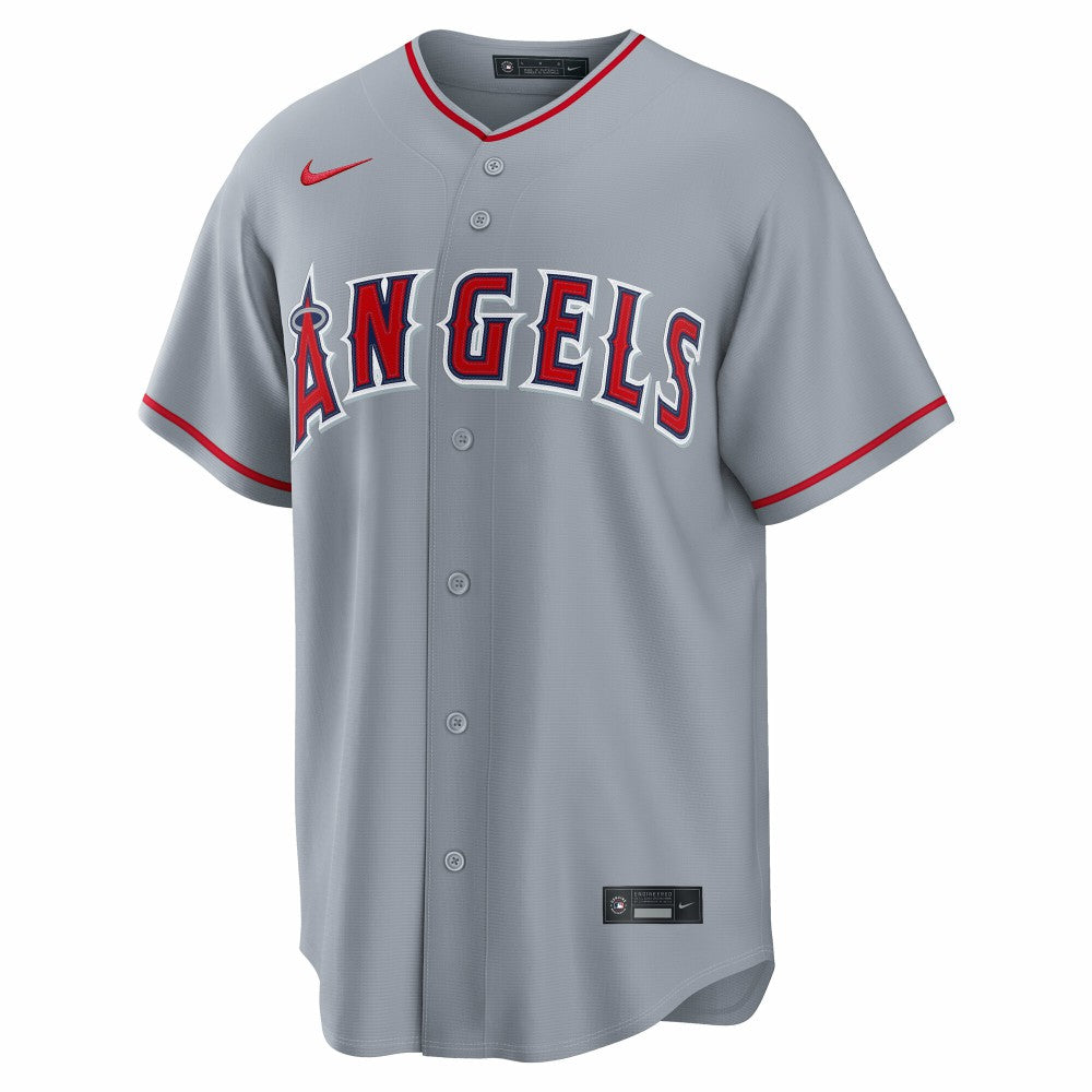 Mike Trout Los Angeles Angels Nike Road Replica Jersey - Gray - Nike Discount