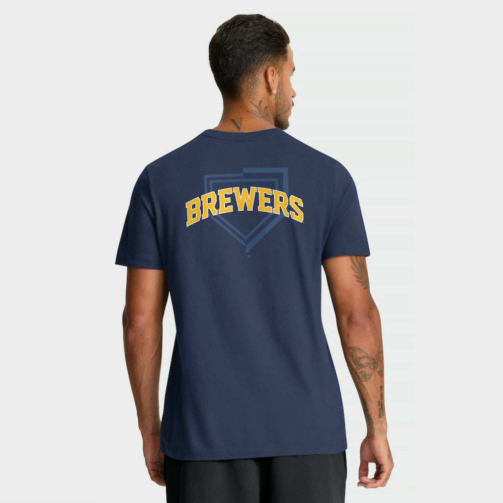 Milwaukee Brewers Nike Primetime 2-Hit T-Shirt - Navy - Nike Discount