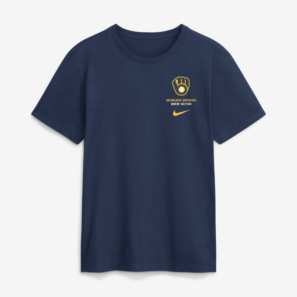 Milwaukee Brewers Nike Primetime 2-Hit T-Shirt - Navy - Nike Discount