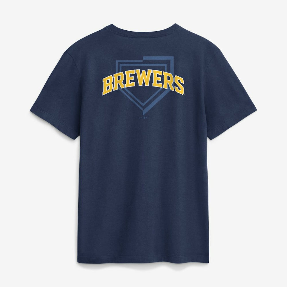 Milwaukee Brewers Nike Primetime 2-Hit T-Shirt - Navy - Nike Discount