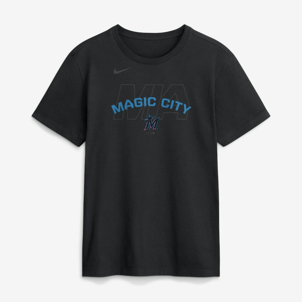 Miami Marlins Nike Primetime Fashion T-Shirt - Black - Nike Lifestyle