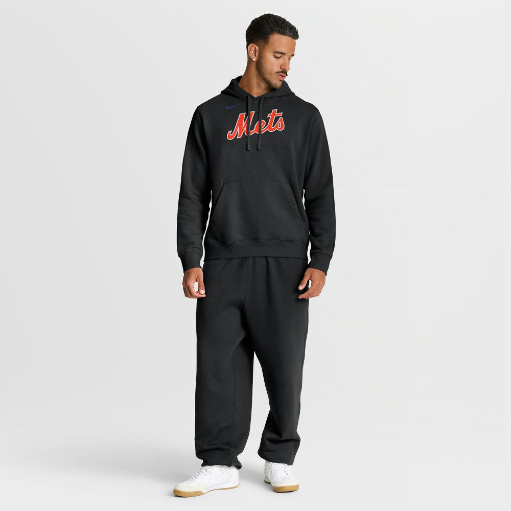 New York Mets Nike Dri-Fit Club Hoodie - Black - Nike Lifestyle
