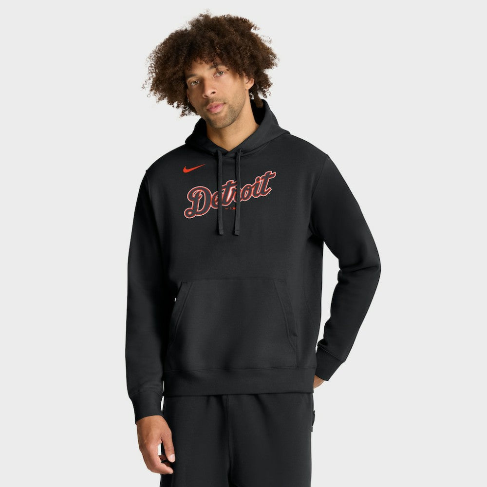 Detroit Tigers Nike Dri-Fit Club Hoodie - Black - Nike Online