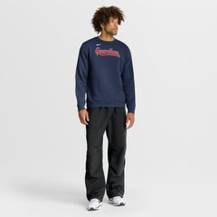 Cleveland Guardians Nike Primetime Wordmark Sweatshirt - Navy - Nike Lifestyle