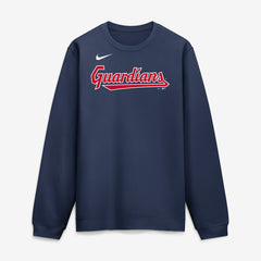 Cleveland Guardians Nike Primetime Wordmark Sweatshirt - Navy - Nike Lifestyle