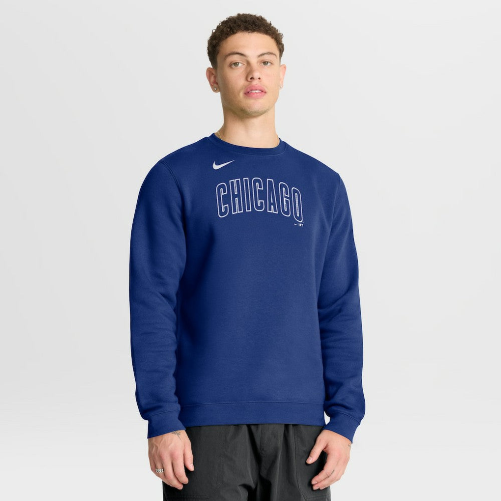 Chicago Cubs Nike Primetime Wordmark Sweatshirt - Royal - Nike Online