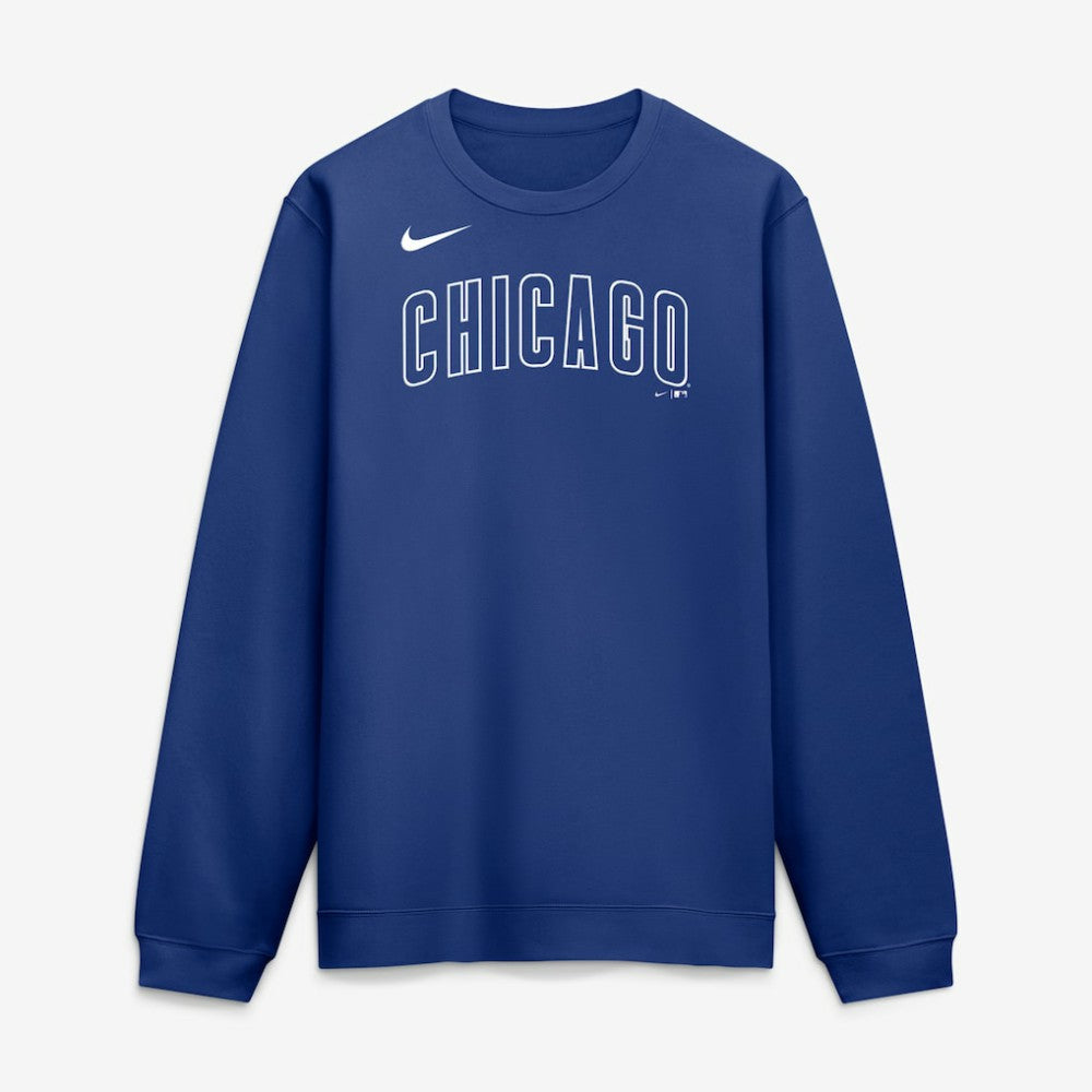 Chicago Cubs Nike Primetime Wordmark Sweatshirt - Royal - Nike Online