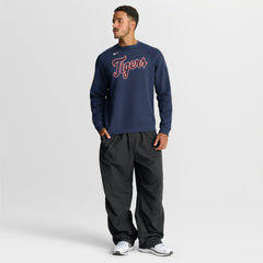 Detroit Tigers Nike Primetime Wordmark Sweatshirt - Navy - Nike Lifestyle