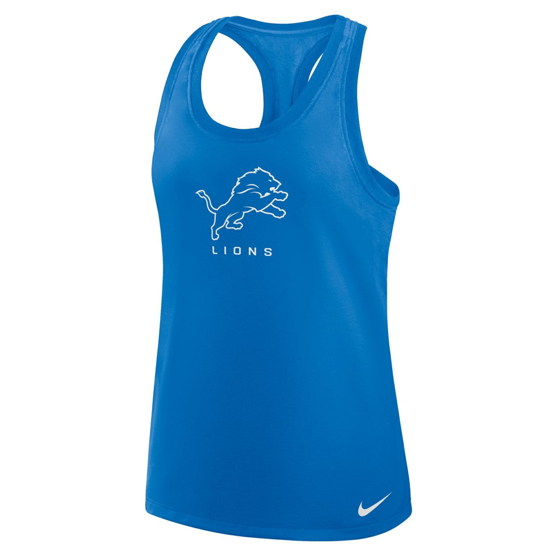 Nike Detroit Lions Women's Hurry Up Tri-Blend Dri-FIT Tank Top Blue