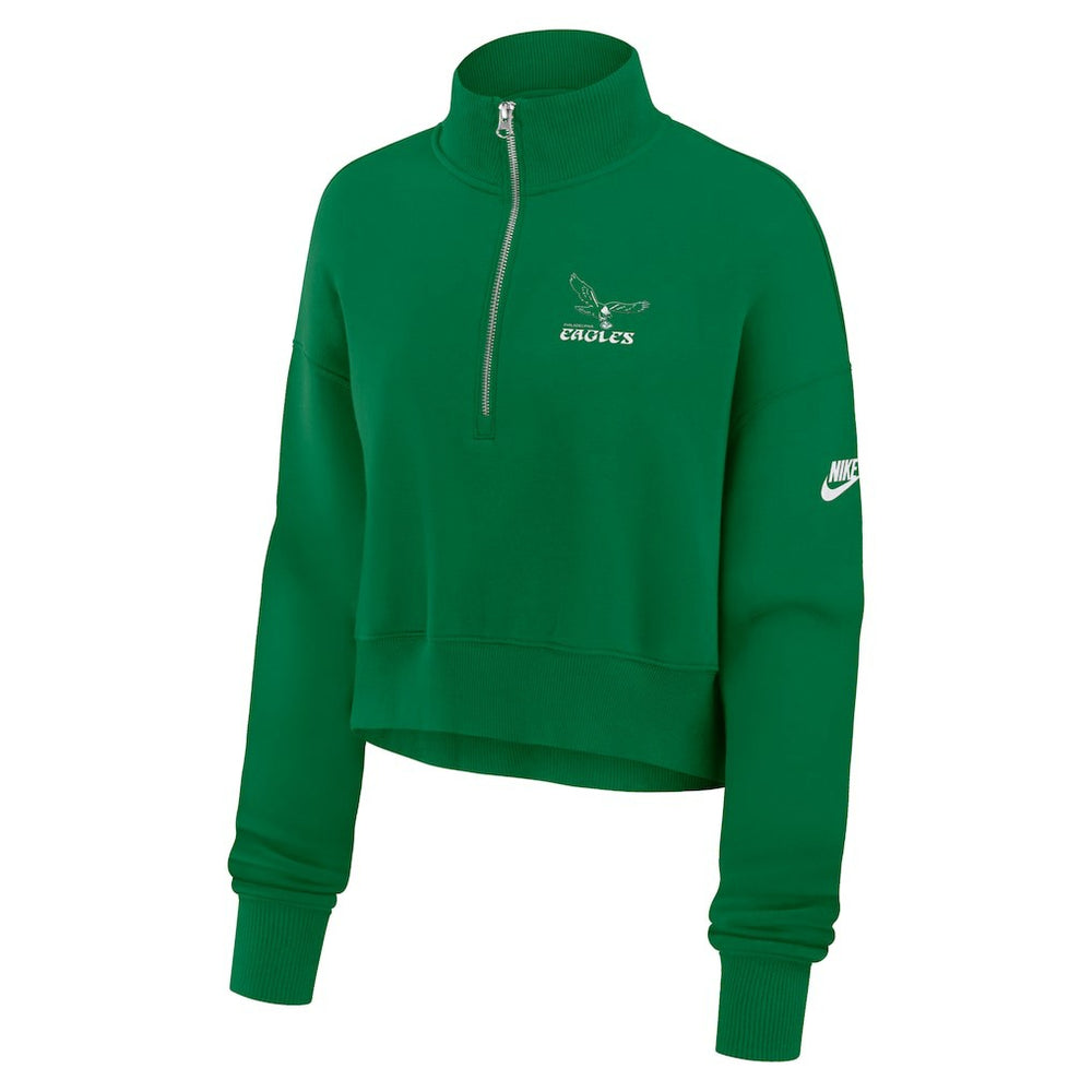 Nike Philadelphia Eagles Women's Phoenix Fleece Quarter-Zip Sweatshirt Kelly Green