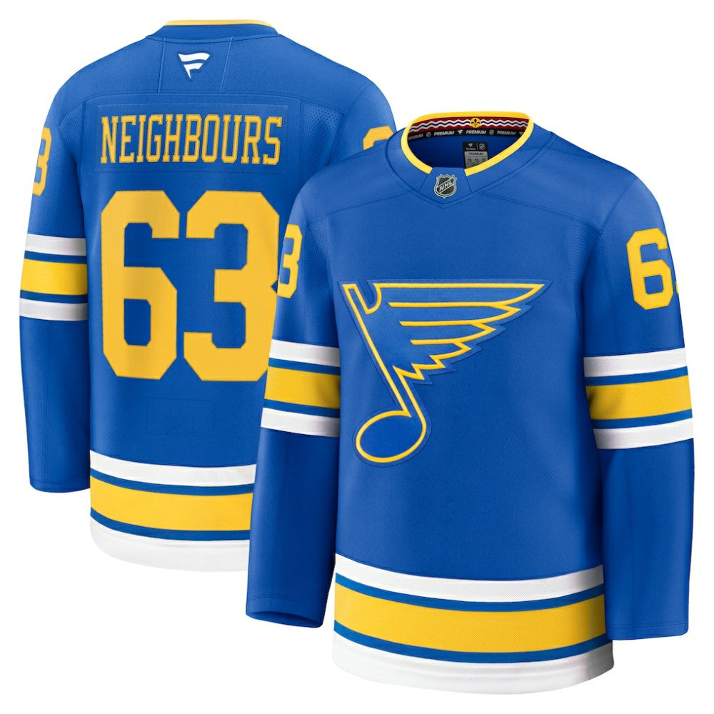 Jake Neighbours St. Louis Blues Fanatics Home Premium Jersey - Blue - NHL 2001551927