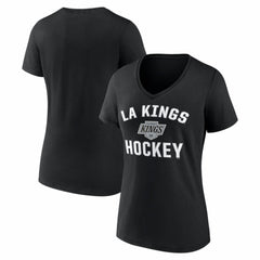Los Angeles Kings Logo Athletic Women's Arch Victory V-Neck T-Shirt - Black - NHL 2001552683