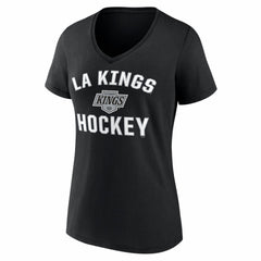 Los Angeles Kings Logo Athletic Women's Arch Victory V-Neck T-Shirt - Black - NHL 2001552683
