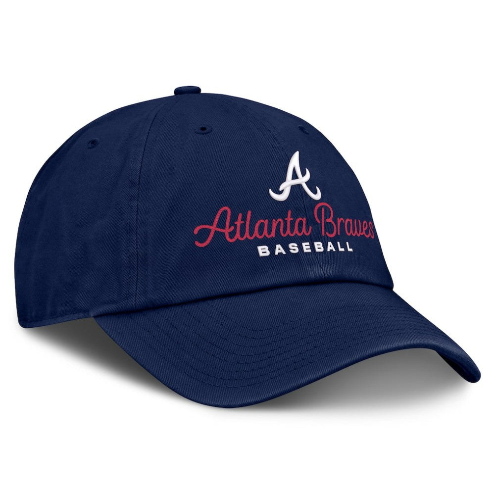Atlanta Braves Fanatics Women's Velocity Adjustable Hat - Navy - Fanatics Lifestyle