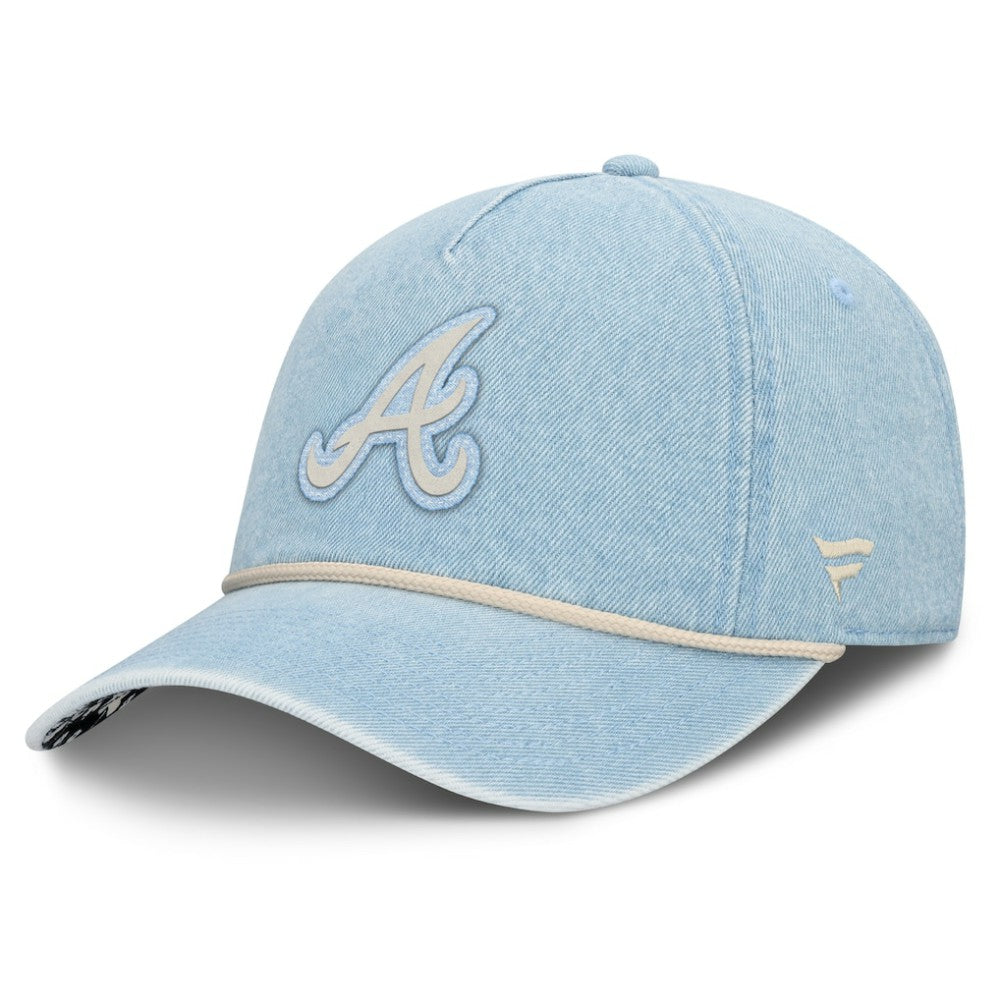 Atlanta Braves Fanatics Women's Roped Adjustable Hat - Denim - Fanatics Lifestyle