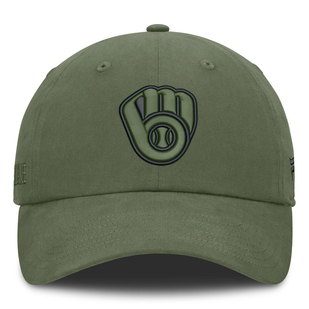 Milwaukee Brewers Fanatics Pine Rider Adjustable Hat - Olive - Fanatics Sale