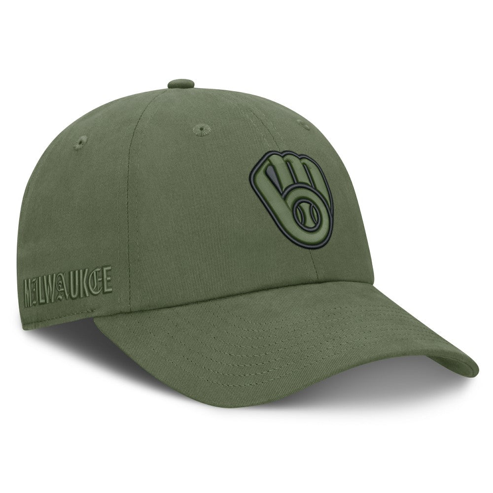 Milwaukee Brewers Fanatics Pine Rider Adjustable Hat - Olive - Fanatics Sale
