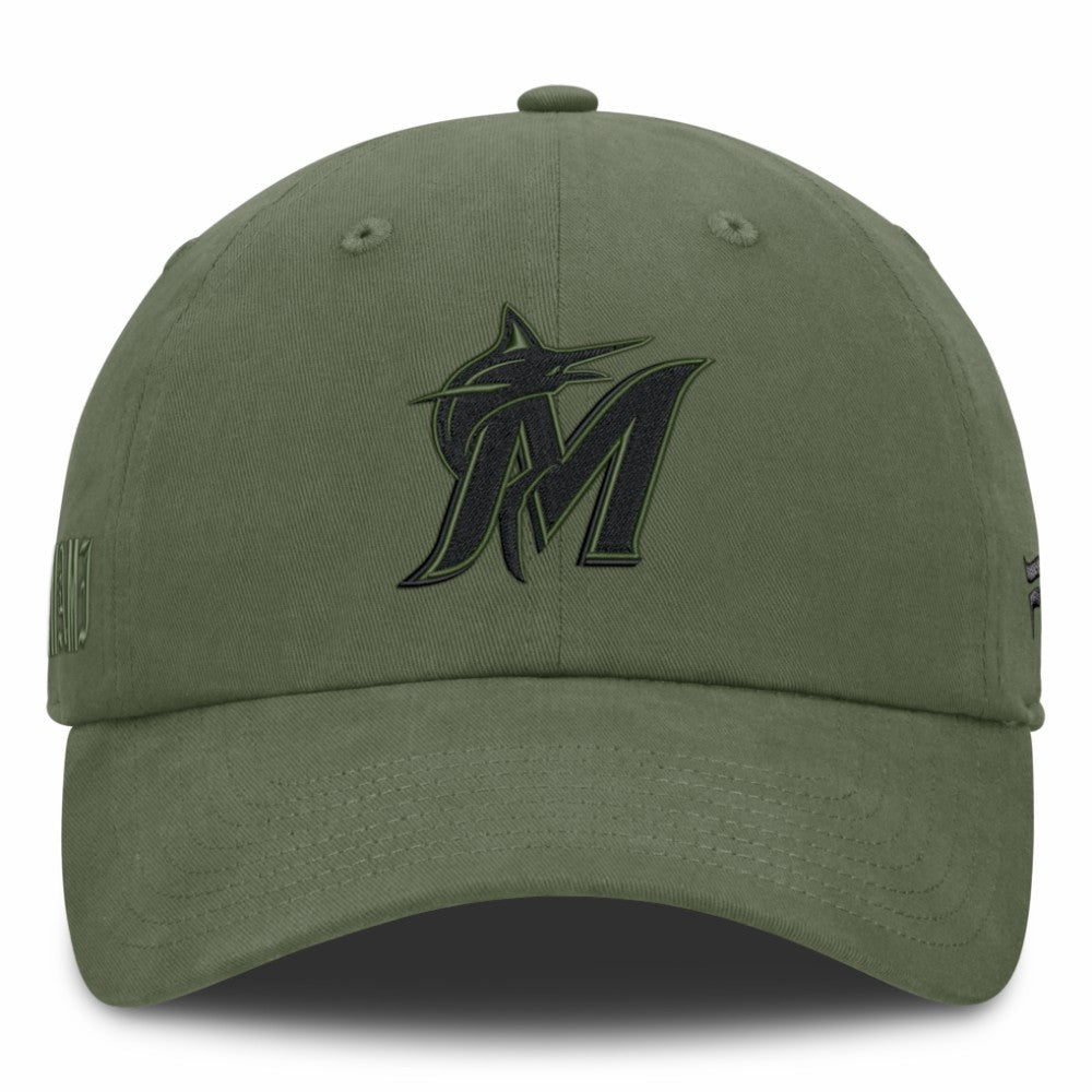 Miami Marlins Fanatics Pine Rider Adjustable Hat - Olive - Fanatics on Sale