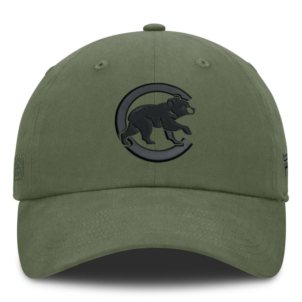 Chicago Cubs Fanatics Pine Rider Adjustable Hat - Olive - Fanatics on Sale