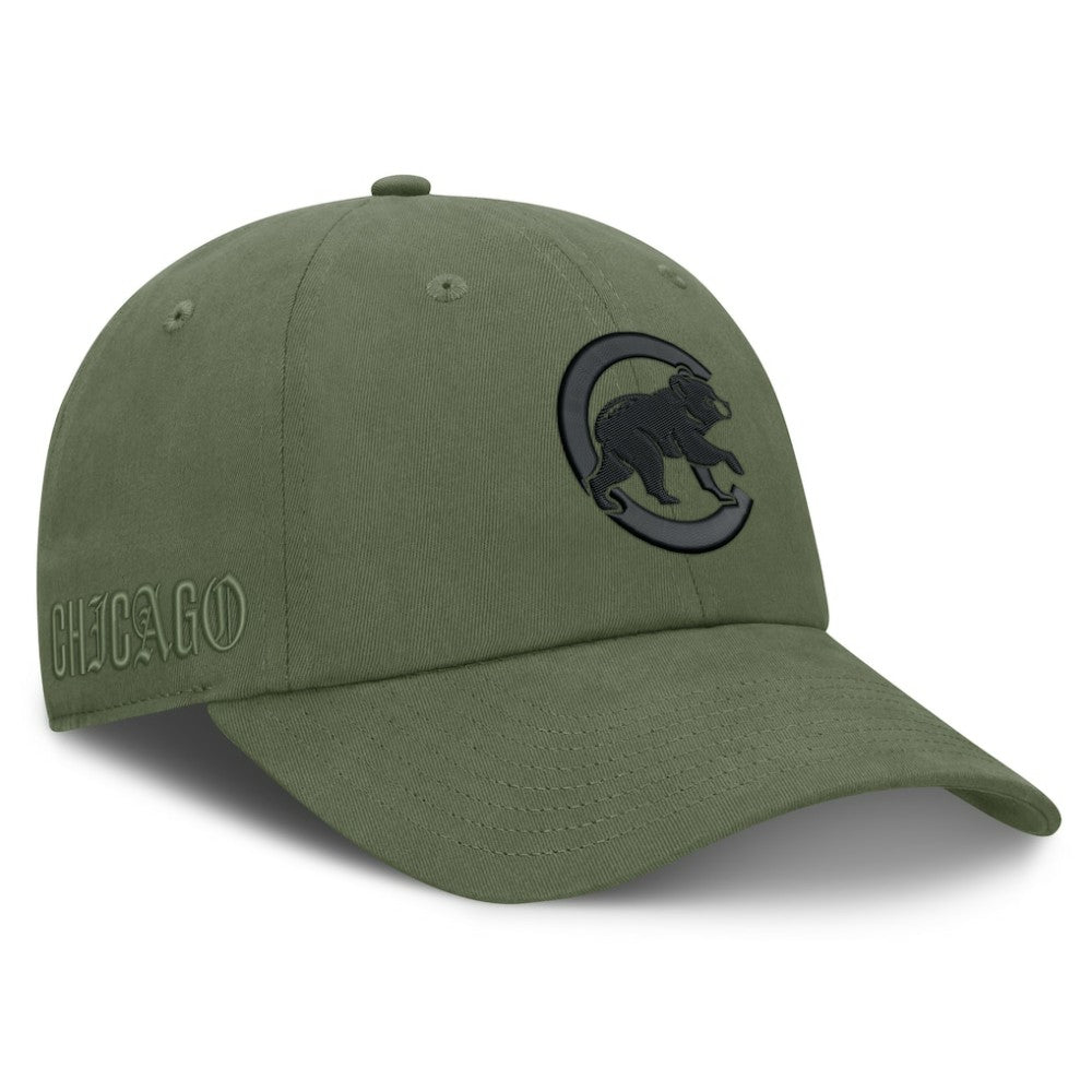 Chicago Cubs Fanatics Pine Rider Adjustable Hat - Olive - Fanatics on Sale
