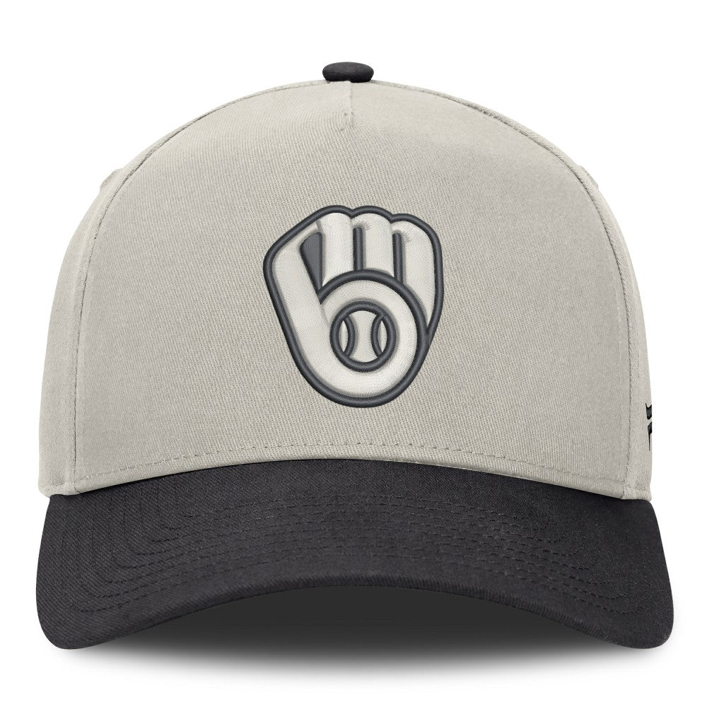 Milwaukee Brewers Fanatics Wonder A-Frame Adjustable Hat - Stone/Graphite - Fanatics Sale
