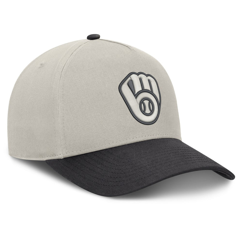 Milwaukee Brewers Fanatics Wonder A-Frame Adjustable Hat - Stone/Graphite - Fanatics Sale