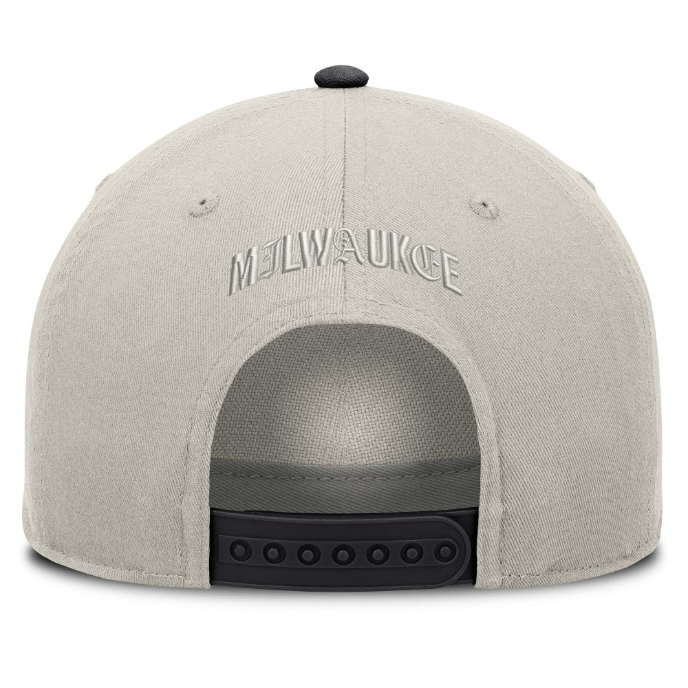 Milwaukee Brewers Fanatics Wonder A-Frame Adjustable Hat - Stone/Graphite - Fanatics Sale