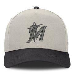 Miami Marlins Fanatics Wonder A-Frame Adjustable Hat - Stone/Graphite - Fanatics on Sale