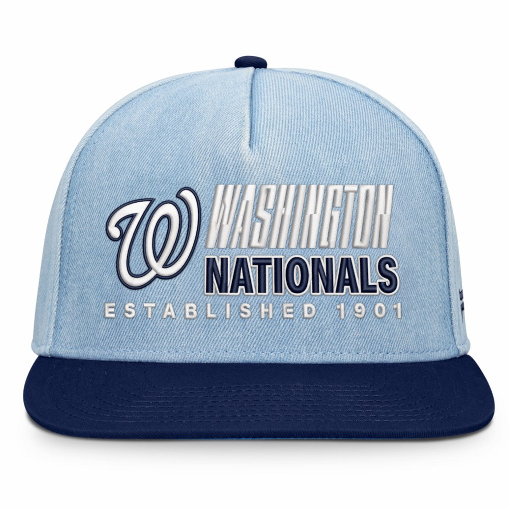 Washington Nationals Fanatics Twinbill Snapback Hat - Denim - Fanatics Lifestyle
