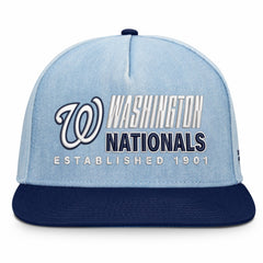 Washington Nationals Fanatics Twinbill Snapback Hat - Denim - Fanatics Lifestyle