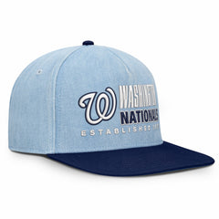Washington Nationals Fanatics Twinbill Snapback Hat - Denim - Fanatics Lifestyle