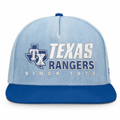 Texas Rangers Fanatics Twinbill Snapback Hat - Denim - Fanatics Sale