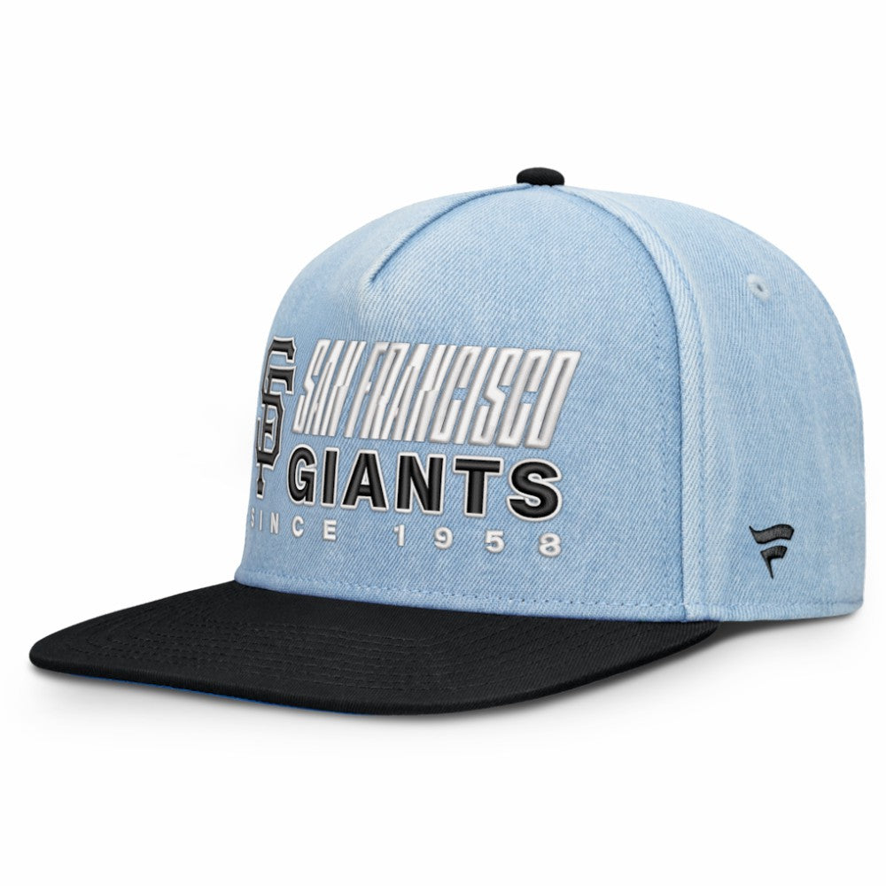 San Francisco Giants Fanatics Twinbill Snapback Hat - Denim - Fanatics on Sale
