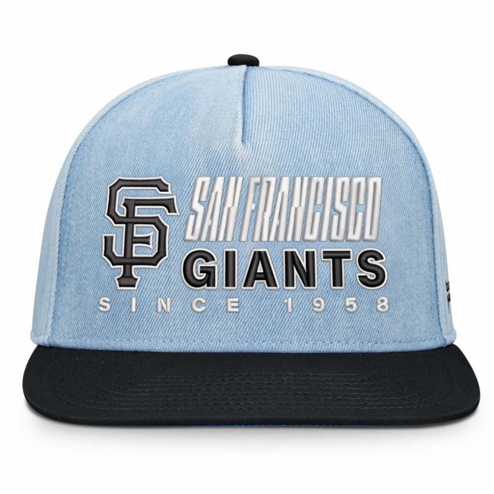 San Francisco Giants Fanatics Twinbill Snapback Hat - Denim - Fanatics on Sale