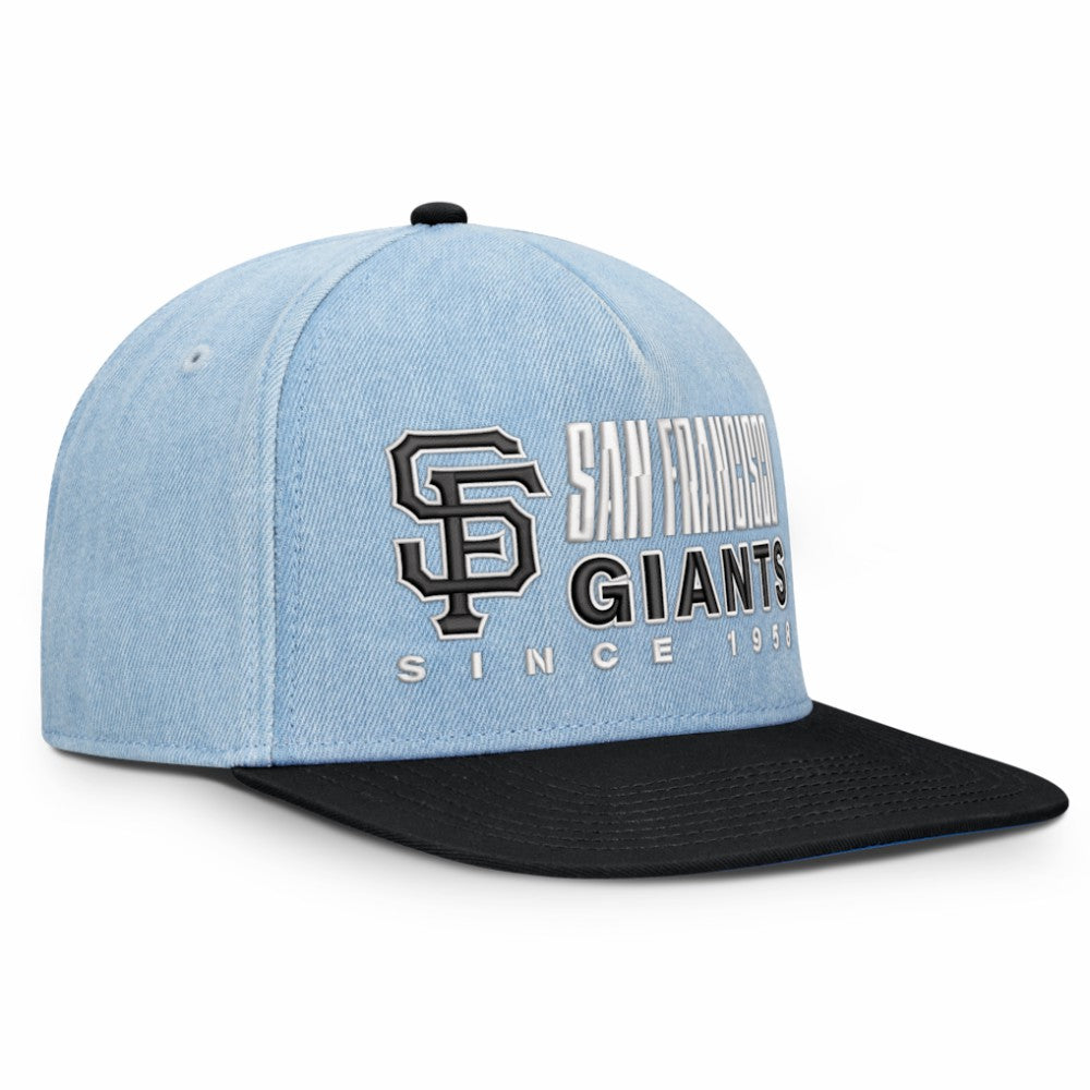 San Francisco Giants Fanatics Twinbill Snapback Hat - Denim - Fanatics on Sale
