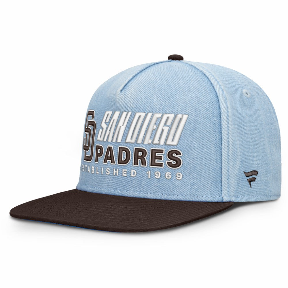 San Diego Padres Fanatics Twinbill Snapback Hat - Denim - Fanatics Sale