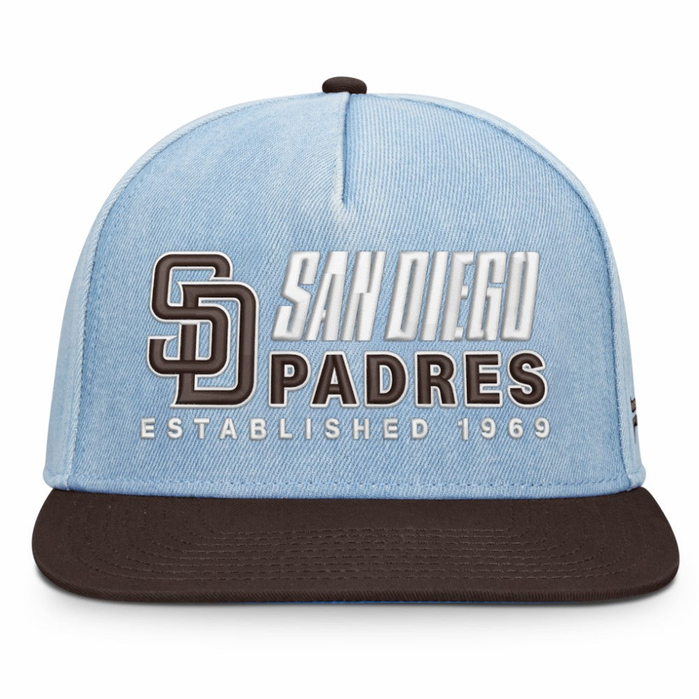San Diego Padres Fanatics Twinbill Snapback Hat - Denim - Fanatics Sale