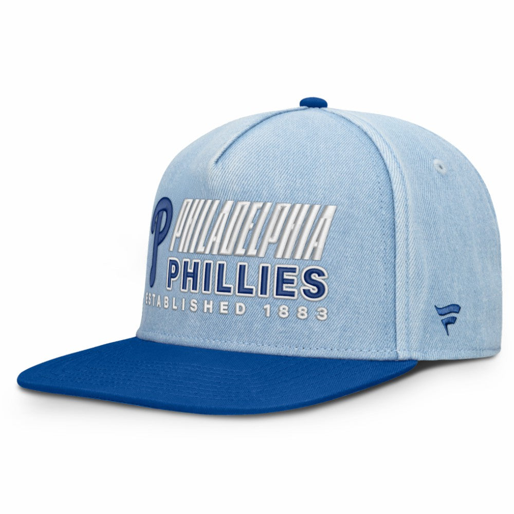 Philadelphia Phillies Fanatics Twinbill Snapback Hat - Denim - Fanatics Discount
