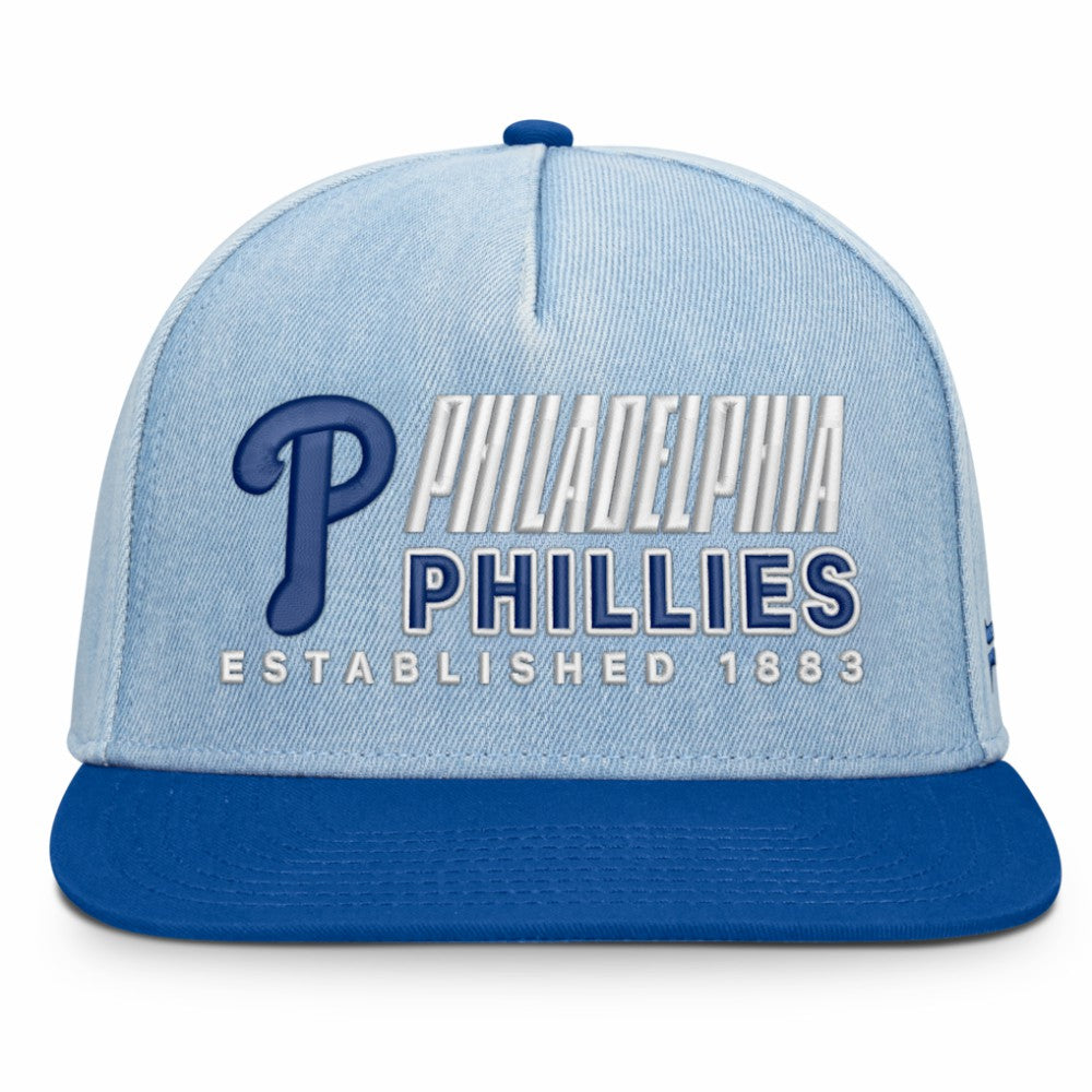 Philadelphia Phillies Fanatics Twinbill Snapback Hat - Denim - Fanatics Discount