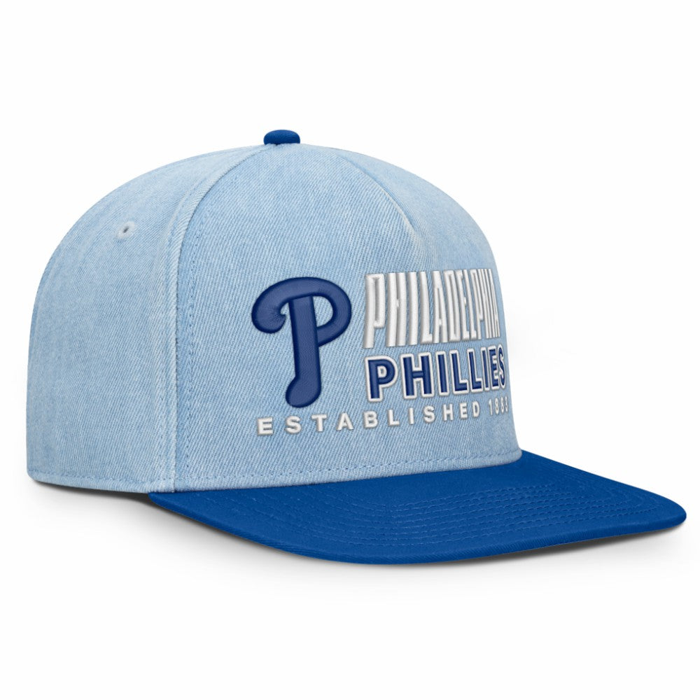 Philadelphia Phillies Fanatics Twinbill Snapback Hat - Denim - Fanatics Discount