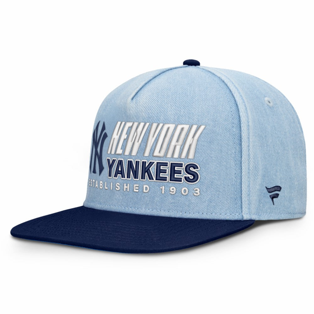 New York Yankees Fanatics Twinbill Snapback Hat - Denim - Fanatics Online