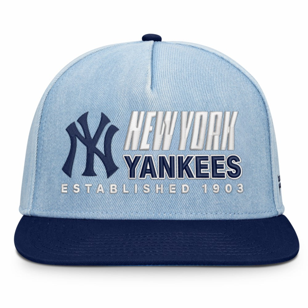 New York Yankees Fanatics Twinbill Snapback Hat - Denim - Fanatics Online